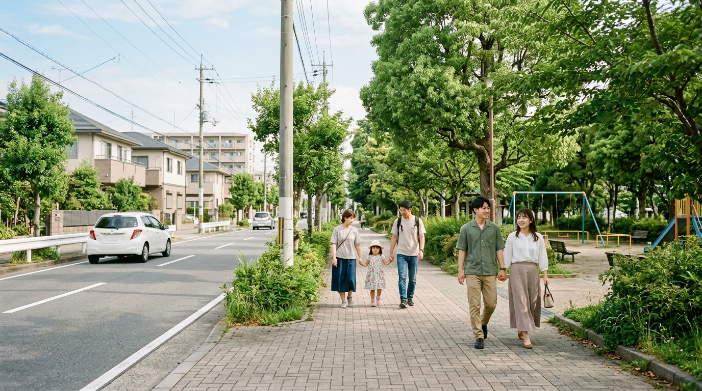 都市と川の景観